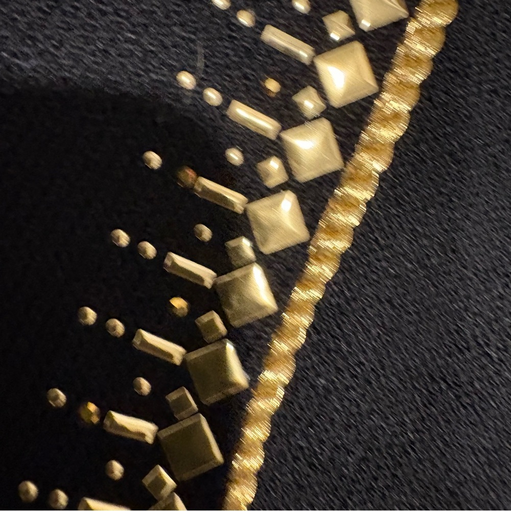 ST. JOHN Evening NEW Gold Studded Embellished Cardigan Sweater Jacket Size 8 - Picture 13 of 16